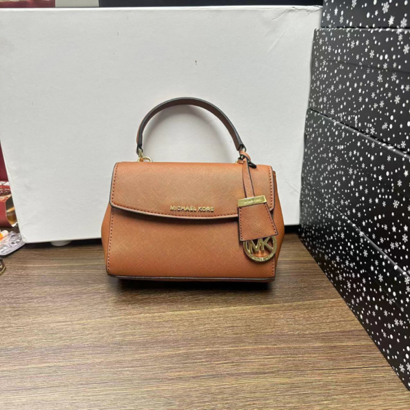 American MK women's bag Cambridge bag cross pattern mini one-shoulder cross-body handbag flip bag ava messenger bag small size-comes with gift box - Image 11