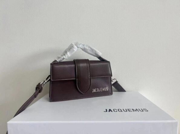 Jacquemus gold metal logo and hardware accessories removable long shoulder strap calfskin one-shoulder cross-body handbag women's style-comes with gift box - Image 21