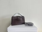 Jacquemus gold metal logo and hardware accessories removable long shoulder strap calfskin one-shoulder cross-body handbag women's style-comes with gift box - Image 20