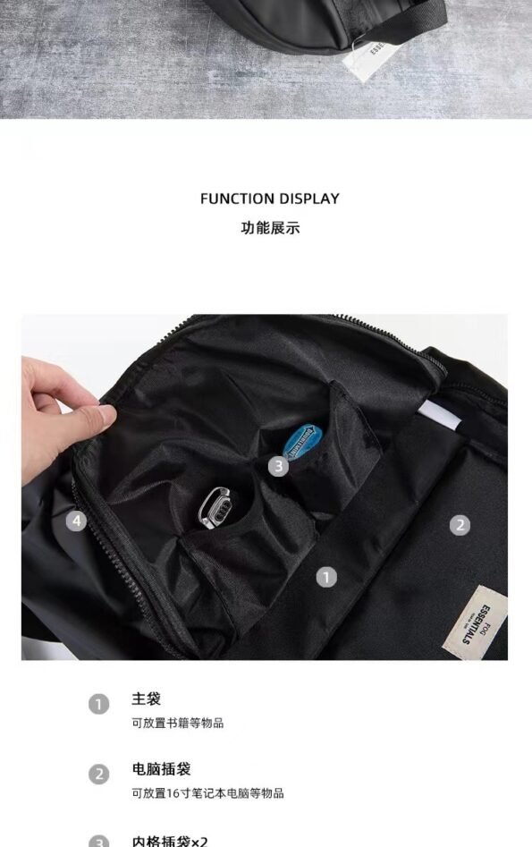 Fashion brand FOG waterproof backpack ESSENTIALS middle school student schoolbag men's and women's computer bag travel backpack-without packaging box - Image 8