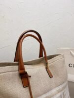 CELINE retro style hand-held wool woven colour matching underarm bag one-shoulder cross-body leather women's bag-without packaging box - Image 9
