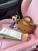 Vegetable Basket Lafite Grass New Straw Woven Handheld Cross Shoulder Woven Bag-comes with gift box