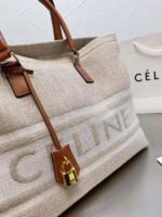 CELINE retro style hand-held wool woven colour matching underarm bag one-shoulder cross-body leather women's bag-without packaging box - Image 7