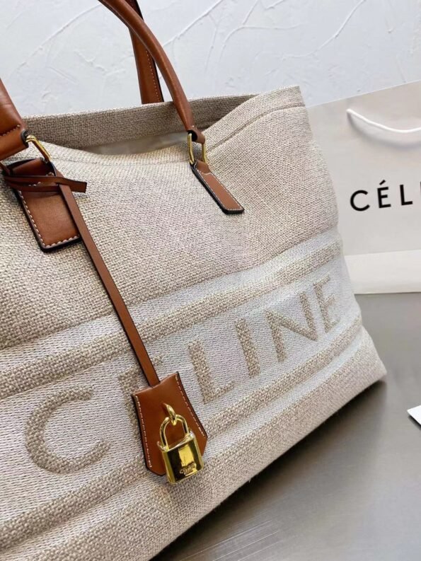 CELINE retro style hand-held wool woven colour matching underarm bag one-shoulder cross-body leather women's bag-without packaging box - Image 7