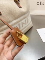 CELINE retro style hand-held wool woven colour matching underarm bag one-shoulder cross-body leather women's bag-without packaging box - Image 6