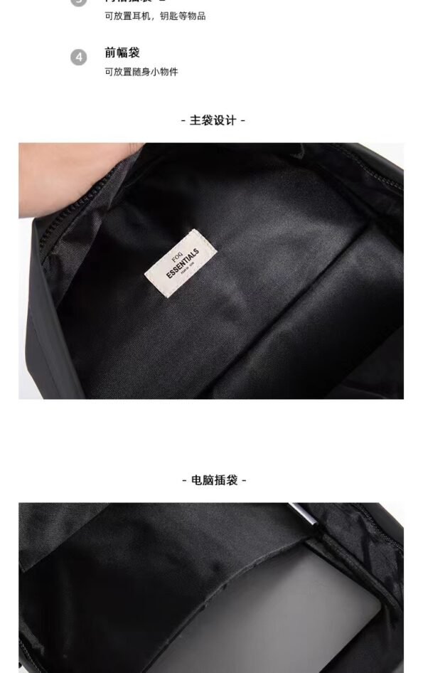 Fashion brand FOG waterproof backpack ESSENTIALS middle school student schoolbag men's and women's computer bag travel backpack-without packaging box - Image 9