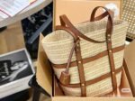 Japanese and Korean minimalist handmade vegetable baskets, woven bags, woven bags, women's summer versatile hand-held large capacity beach bags-comes with gift box - Image 7