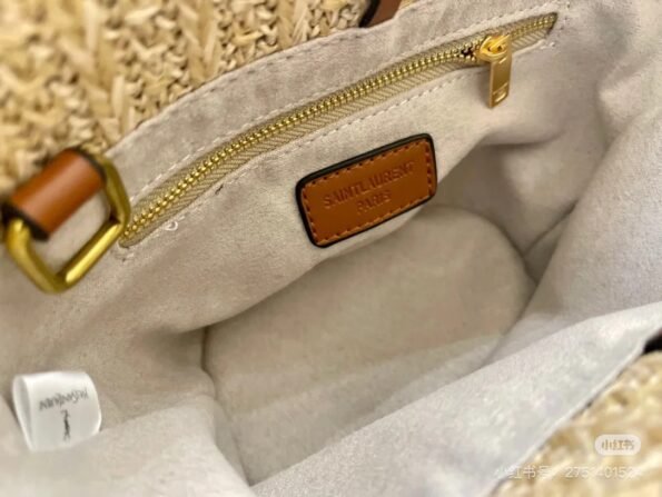 Japanese and Korean minimalist handmade vegetable baskets, woven bags, woven bags, women's summer versatile hand-held large capacity beach bags-comes with gift box - Image 4