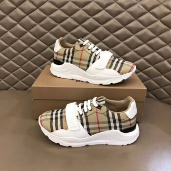 European station fashion color blocked plaid men's shoes casual sports shoes Korean version thick sole versatile breathable dad shoes running shoes