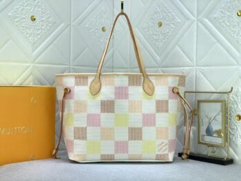 High end version fashionable tote bag with large capacity checkerboard pattern Hong Kong style mommy shopping mother and child bag handbag-without packaging box