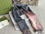 New Pink G Home Scarf Women's Doubles G Cashmere Shawl Men's Autumn and Winter Warm Wool Scarf-comes with gift box