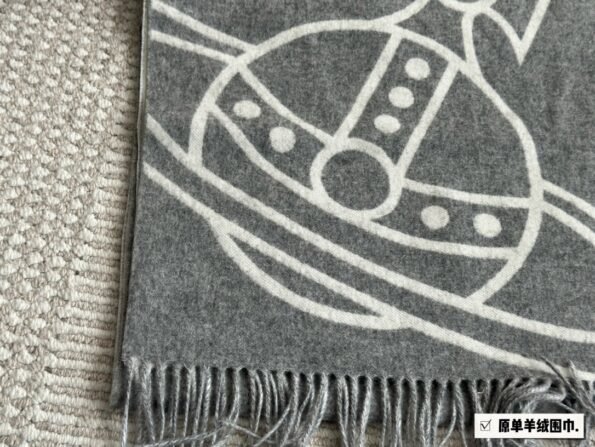 Saturn Empress Dowager fringe wool scarf cashmere shawl double-sided embroidery women's winter warm scarf-comes with gift box - Image 6