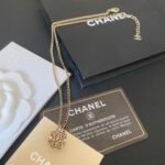 New Xiangjia Double Dice Letter Necklace, Fragrant Grandma Hollow out 3D Clavicle Chain, Small Fragrant Style-without packaging box