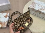 D&G leopard print tote shoulder across the body with a case - Image 2