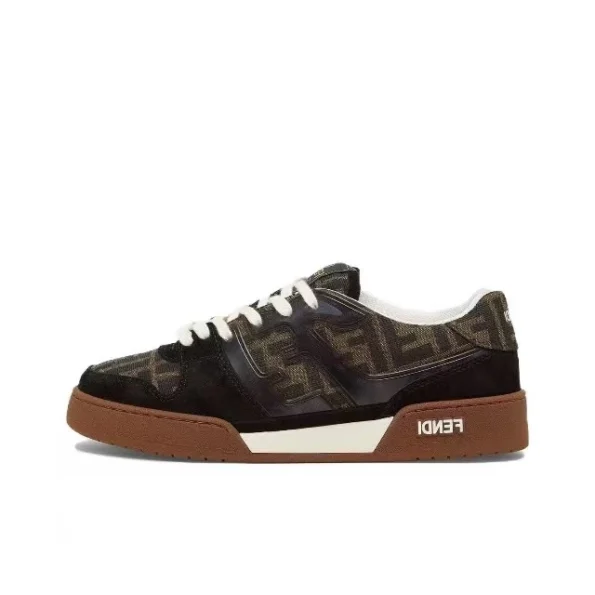Fendi Classic Match Board Shoes Retro Floral Sports Women's Shoes Canvas Splicing Casual Men's Shoes - Image 1
