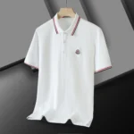 Moncler men's cotton beaded casual polo shirt short sleeve - Image 5