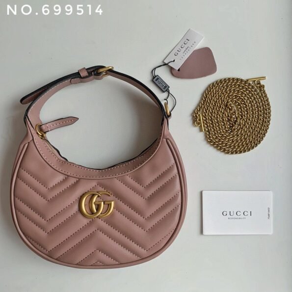 New leather half moon armpit bag, high-end single shoulder hand-held crossbody chain crescent bag-comes with gift box - Image 37