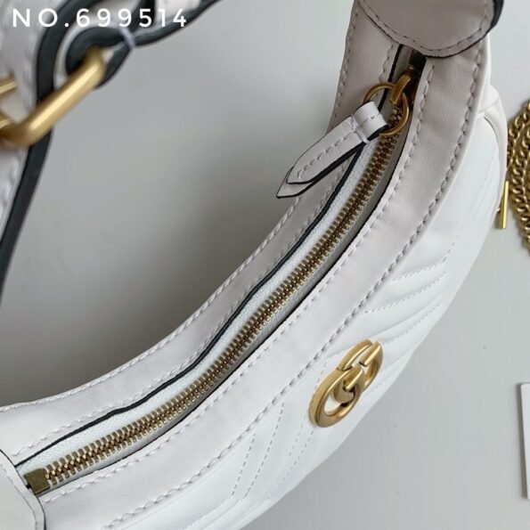 New leather half moon armpit bag, high-end single shoulder hand-held crossbody chain crescent bag-comes with gift box - Image 32