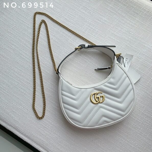 New leather half moon armpit bag, high-end single shoulder hand-held crossbody chain crescent bag-comes with gift box - Image 30