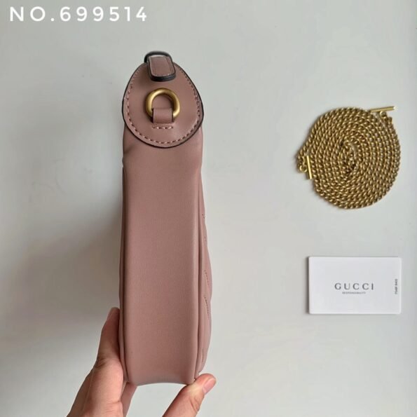 New leather half moon armpit bag, high-end single shoulder hand-held crossbody chain crescent bag-comes with gift box - Image 10