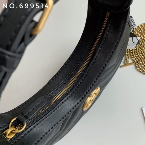 New leather half moon armpit bag, high-end single shoulder hand-held crossbody chain crescent bag-comes with gift box - Image 18