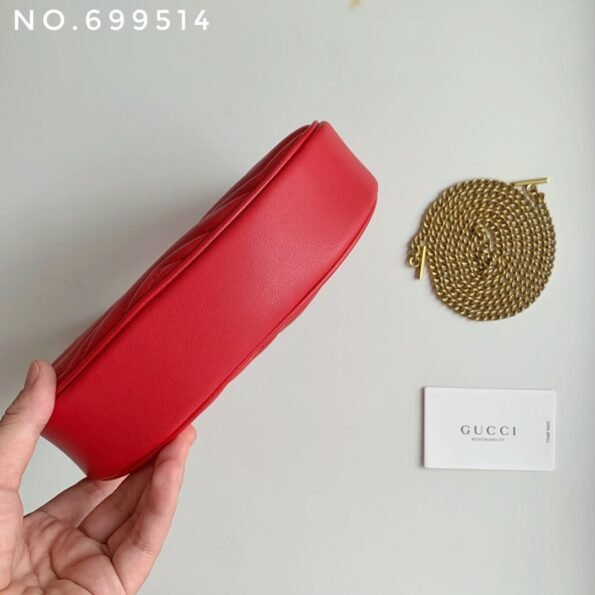 New leather half moon armpit bag, high-end single shoulder hand-held crossbody chain crescent bag-comes with gift box - Image 27