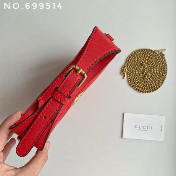 New leather half moon armpit bag, high-end single shoulder hand-held crossbody chain crescent bag-comes with gift box - Image 24
