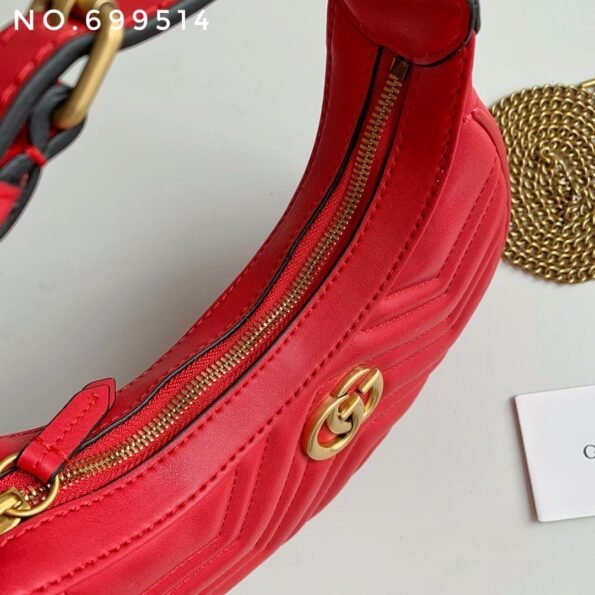 New leather half moon armpit bag, high-end single shoulder hand-held crossbody chain crescent bag-comes with gift box - Image 23