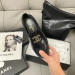 Chanel new double C-buckle platform embroidered casual shoes - Image 12