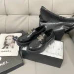 Chanel new double C-buckle platform embroidered casual shoes - Image 10