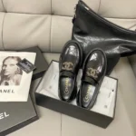 Chanel new double C-buckle platform embroidered casual shoes - Image 9
