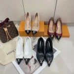 LV new fashionable 8cm buckle heels