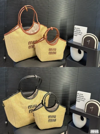 Miu Miumiu woven tote bag Limited edition hobo does not come with a box