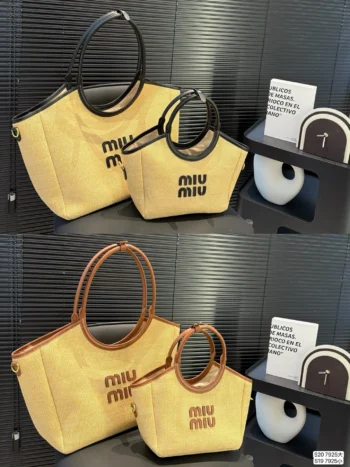 MIUMIU woven tote bag limited edition hobo  without box