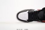 High top, black, red toe, mid top, wedding shoes, white, red, Chicago, smashing rebounds, basketball shoes - Image 4