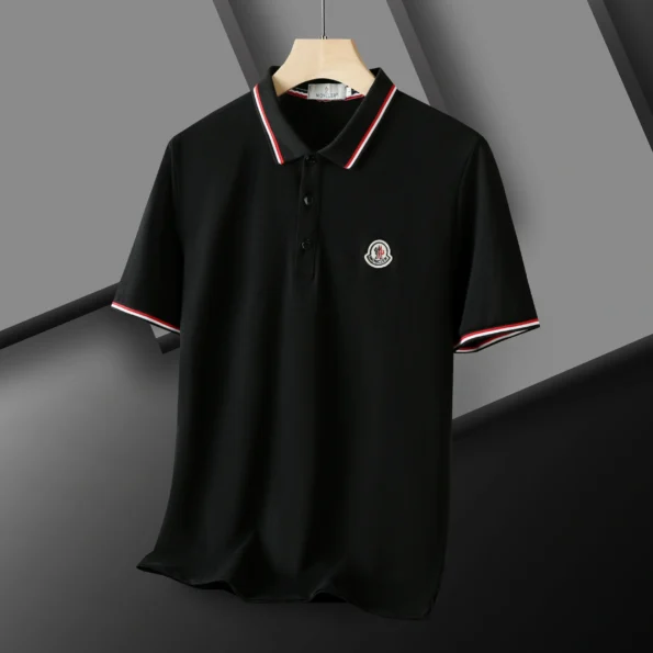Moncler men's cotton beaded casual polo shirt short sleeve - Image 2