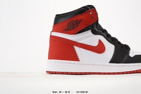High top, black, red toe, mid top, wedding shoes, white, red, Chicago, smashing rebounds, basketball shoes - Image 7