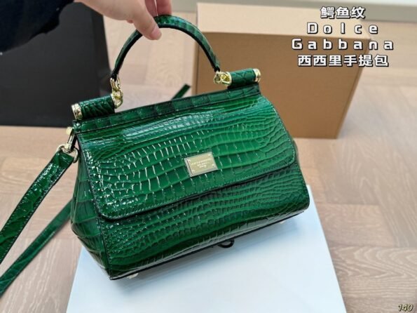 D&G crocodile leather tote shoulder crossbody bag - Image 4
