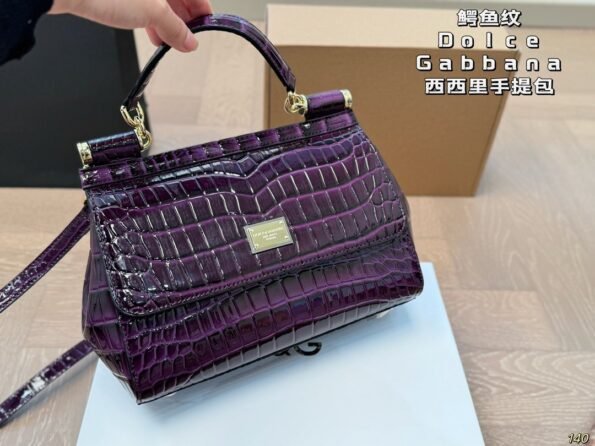 D&G crocodile leather tote shoulder crossbody bag - Image 3