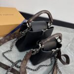 LV Capucines Lady Bag, Cowhide Gold-Buckle Hardware, Handle One-Shoulder Crossbody Bag, Folding Gift Box - Image 8