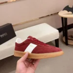 BOSS men's casual fashion flat low-top leather sneakers - Image 11