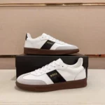 BOSS men's casual fashion flat low-top leather sneakers