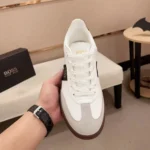 BOSS men's casual fashion flat low-top leather sneakers - Image 7