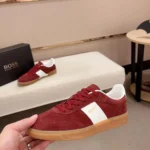 BOSS men's casual fashion flat low-top leather sneakers - Image 6