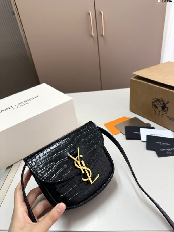 YSL Saint Laurent KAIA Saddle Bag (Crocodile Print)-comes with gift box - Image 1