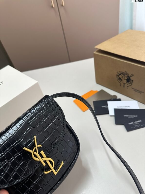 YSL Saint Laurent KAIA Saddle Bag (Crocodile Print)-comes with gift box - Image 9