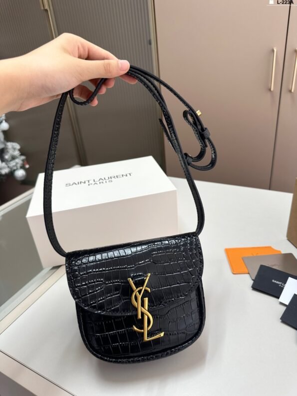 YSL Saint Laurent KAIA Saddle Bag (Crocodile Print)-comes with gift box - Image 10