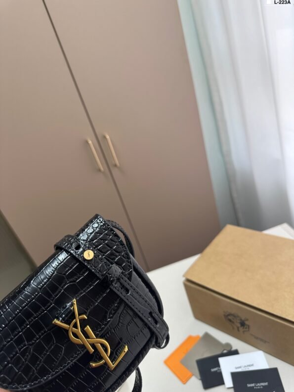 YSL Saint Laurent KAIA Saddle Bag (Crocodile Print)-comes with gift box - Image 6