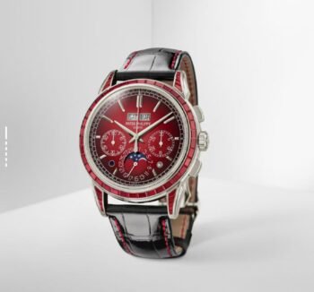 Patek Philippe Super Complex Function Timepiece Series Manual Mechanical Movement Men's Watch Swiss Watch 41mm Red Dial Platinum Case-comes with gift box