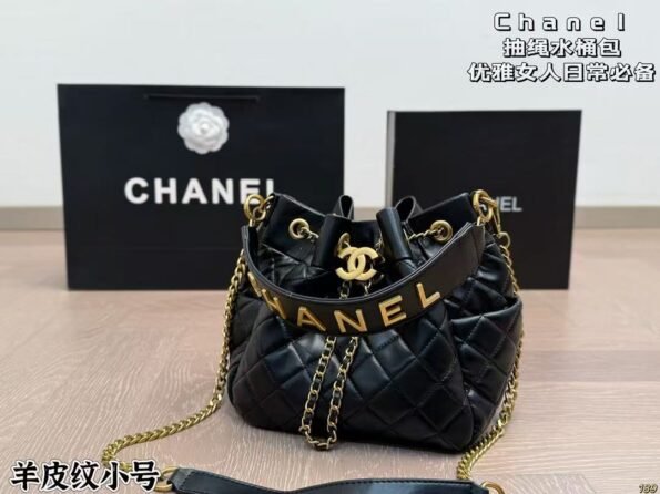 Chanel  Drawstring bucket bag is comfortable and classic-comes with gift box - Image 8